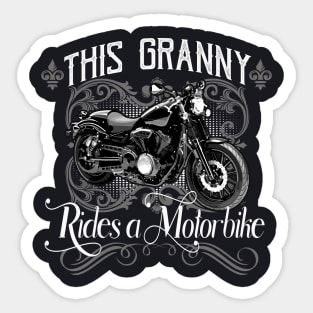 This Granny rides a Motorbike Sticker